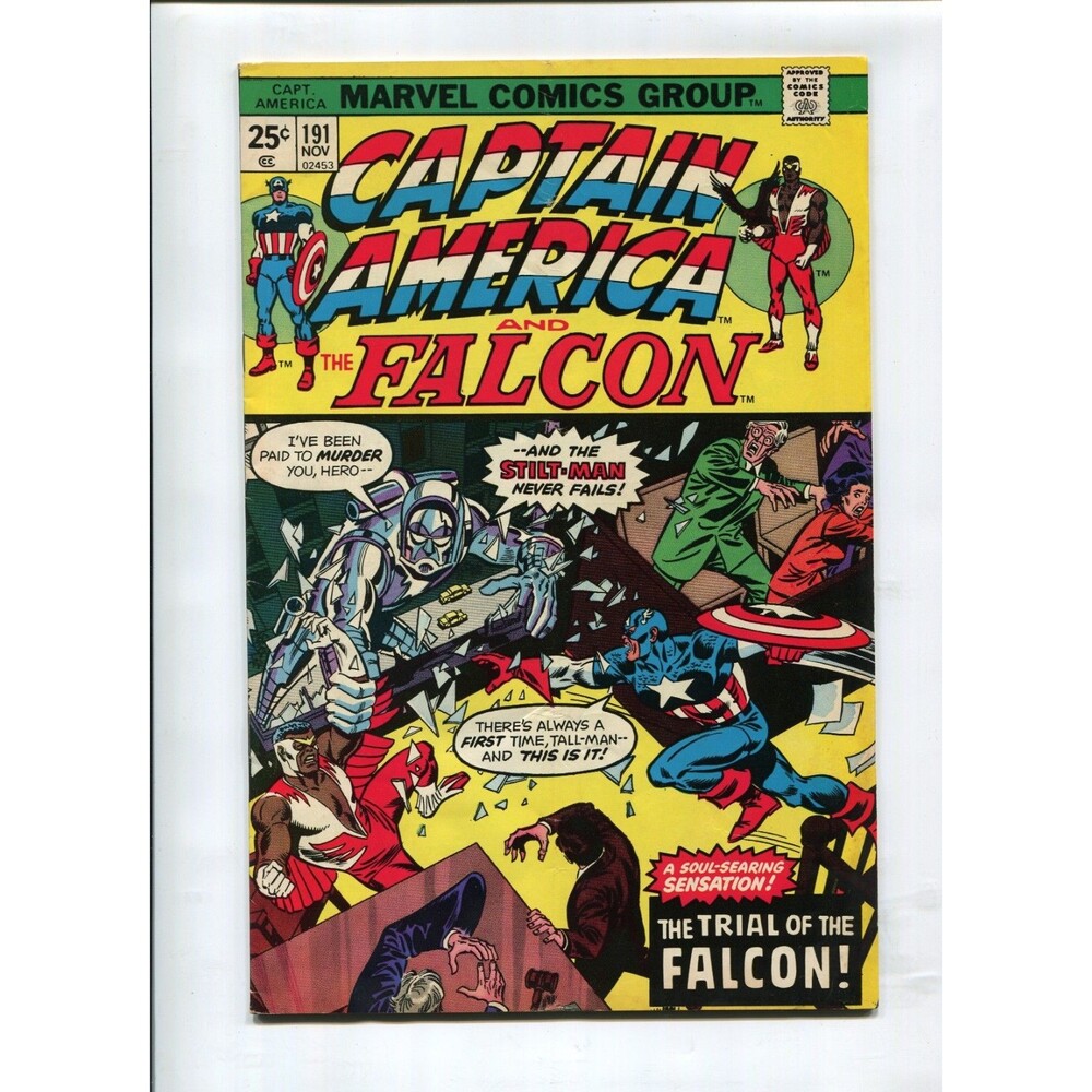Captain America #191 Marvel Comics 1975 Comic Book Falcon Bucky Vintage